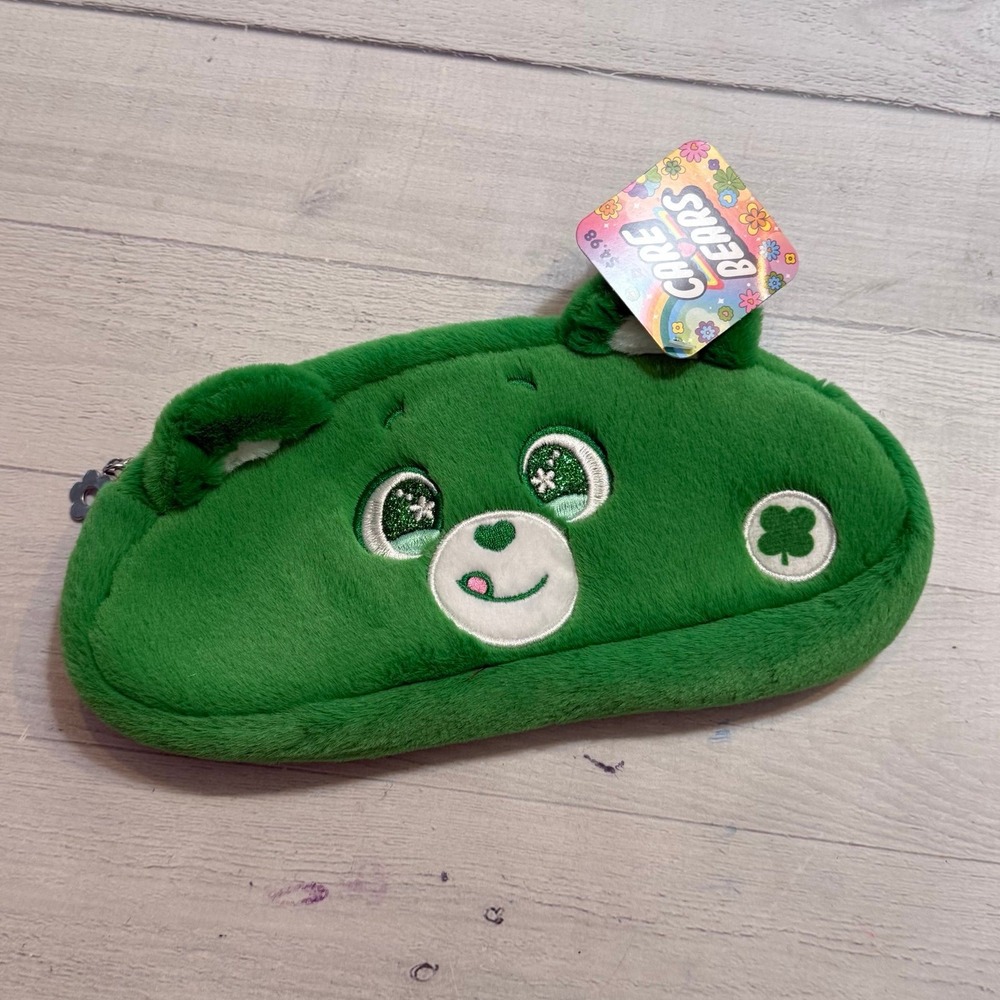 Care Bears‎ plush Pencil Case good luck bear NEW